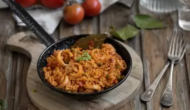 arroz con calamar