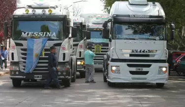 Fuerte reclamo de camioneros en Uspallata