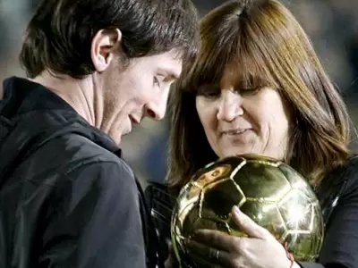 Leo Messi y su mam
