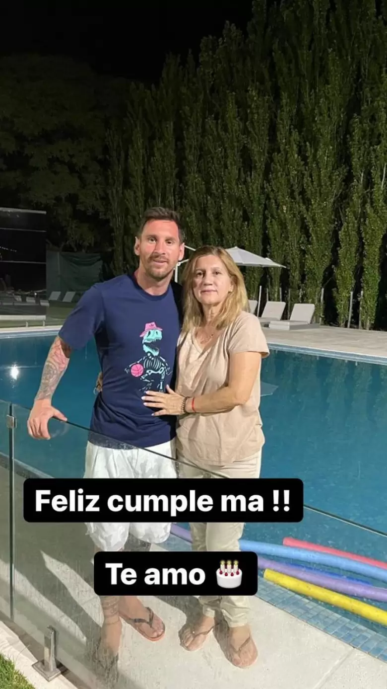 El saludo de Messi a su mam