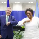 Cambio Climtico: el Presidente se reuni con la Primera Ministra de Barbados