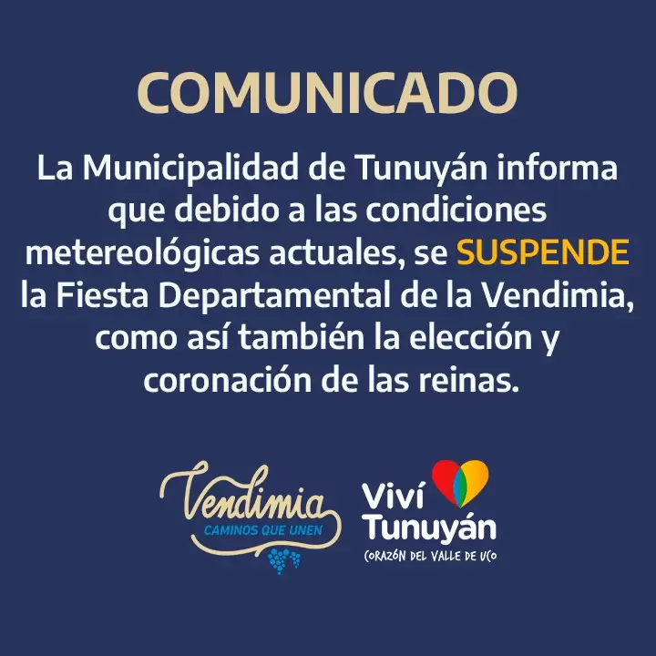 Suspensi�n Vendimia tunuyan