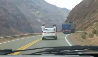 Imprudencia en la ruta 7