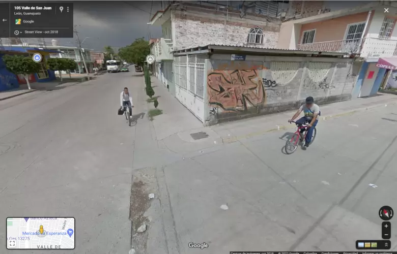Google Maps capta el divertido choque de dos bicicletas