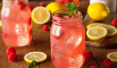 limonada de frambuesas