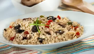 arroz con hongos