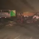 VIDEO: Un chofer herido dej el espectacular choque de dos camiones en Lujn de Cuyo