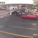 Impactantes imgenes del choque entre un auto y una moto en Godoy Cruz