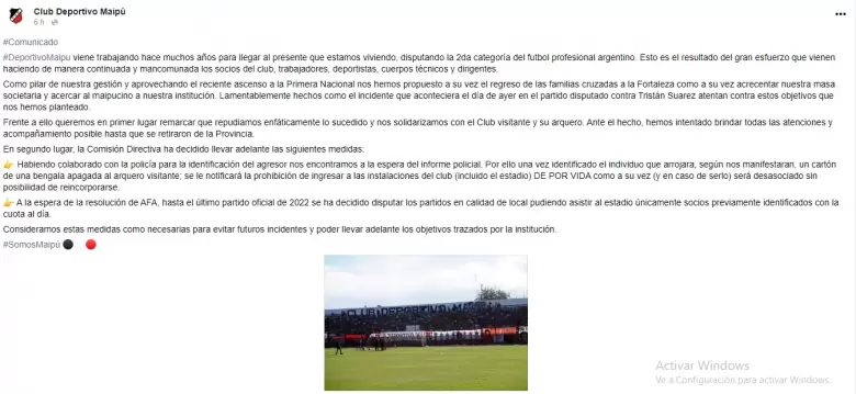 comunicado maipu