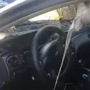 Susto por el incendio de un auto en la playa de estacionamiento del Hospital Scaravelli