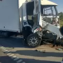 Dos camiones chocaron en el Acceso Este