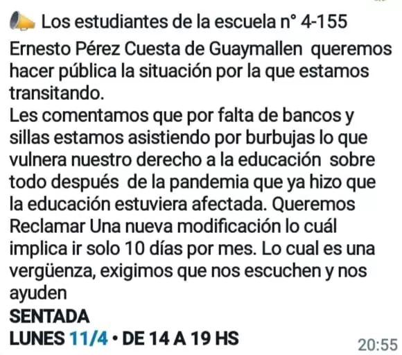 El reclamo viralizado