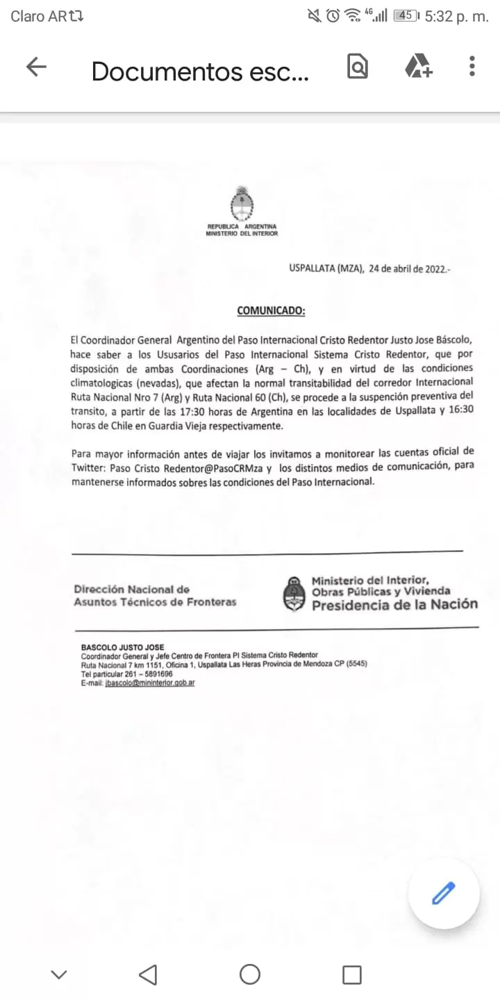 Paso a Chile