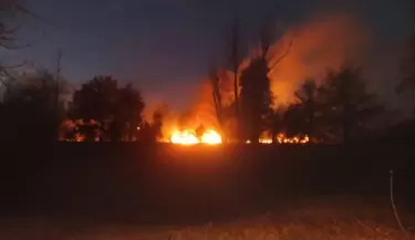 Incendio en el Parque Mariano Moreno de San Rafael
