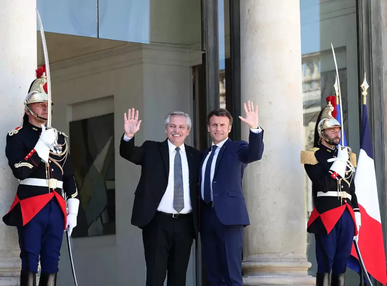 Alberto Fernández visitó a Macron