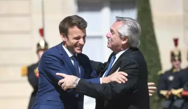 Alberto Fernández visitó a Macron