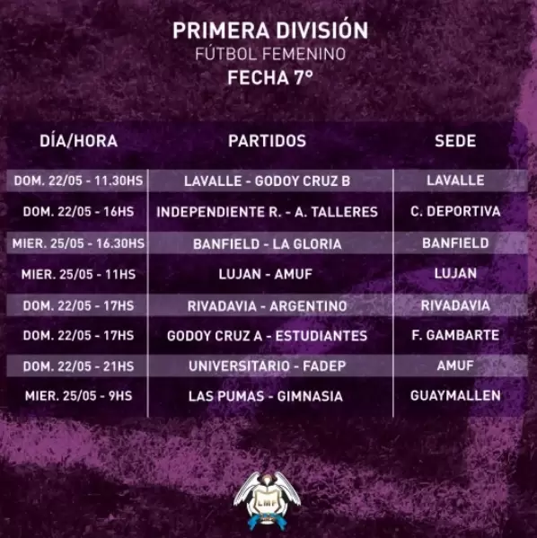 programacion fecha 7 femenino