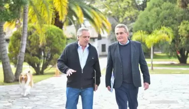 Alberto Fernández y Agustín Rossi