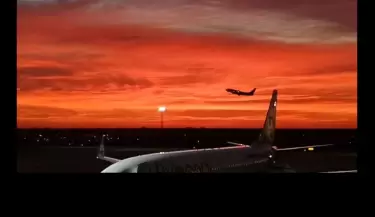 aeropuerto de mendoza al amanecer