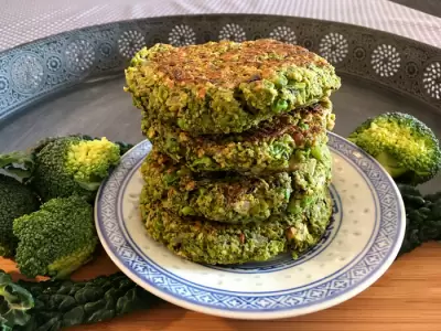 medallones de brocoli veganos