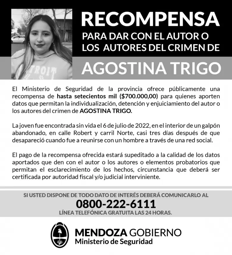 recompensa agostina trigo