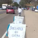 Docentes de Monte Comn protestaron por sus bajos salarios junto a la ruta