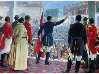 ilustración proclama la independencia de Perú