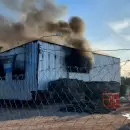 Un incendio causó pérdidas dentro de un galpón de la planta Junín punto limpio