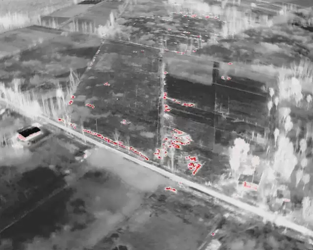 Imágenes del dron de la policía