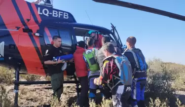 rescate motociclista en helicóptero