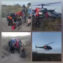 Rescatan a un ciclista accidentado con el helicptero policial