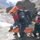 Las imgenes de rescate de un andinista en Las Cuevas