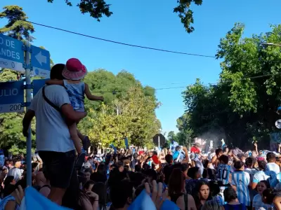 Triunfo de Argentina ante Australia - Festejos en San Martin
