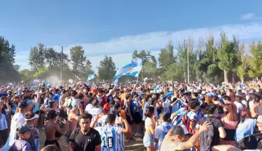 festejos de Argentina en San Rafael