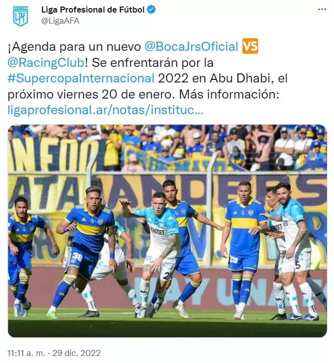 confirmacion racing boca
