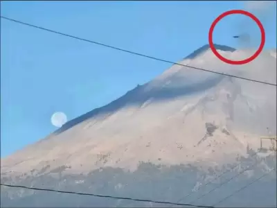 ovni en volcán Popocatépetl
