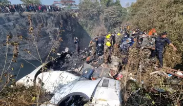 avión estrellado en Nepal