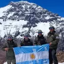 Gendarmes hicieron cumbre en el cerro Aconcagua