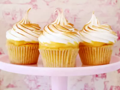 cupcakes de limon y merengue