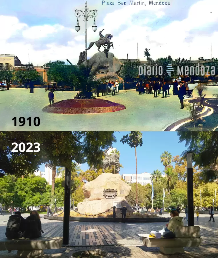 EXCLUSIVO: De la plaza Cobo a la plaza San Mart�n, un repaso en fotos de la �poca - Diario Mendoza