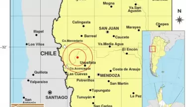 Epicentro sismo del 30 de mayo de 2023. Epicentro en Mendoza
Captura INPRES