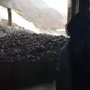La fuerte tormenta dej� los cobertizos tapados de sedimento y piedras