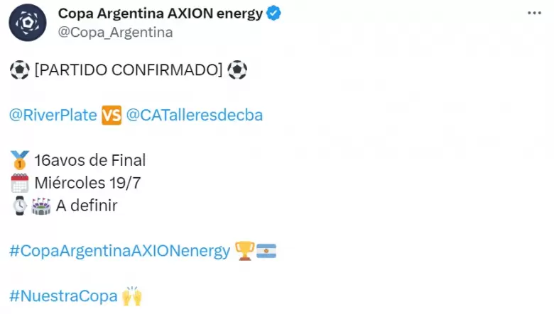 partido river talleres copa argentina