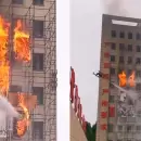 VIDEO: China prueba drones-bombero para sofocar incendios en edificios de gran altura