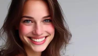 mujer sonriente