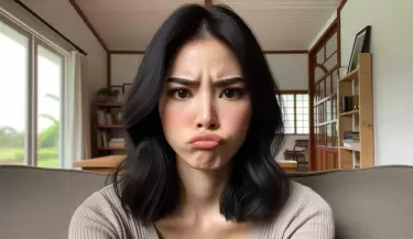 mujer molesta
