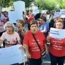 Jornada de manifestaciiones en la Municipalidad de Las Heras