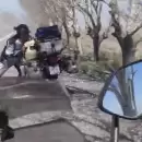 Atención: Es falso el video que muestra a motociclistas afectados por el viento Zonda