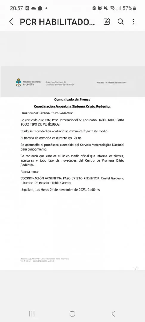 paso a chile