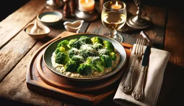brocoli con salsa de ajo